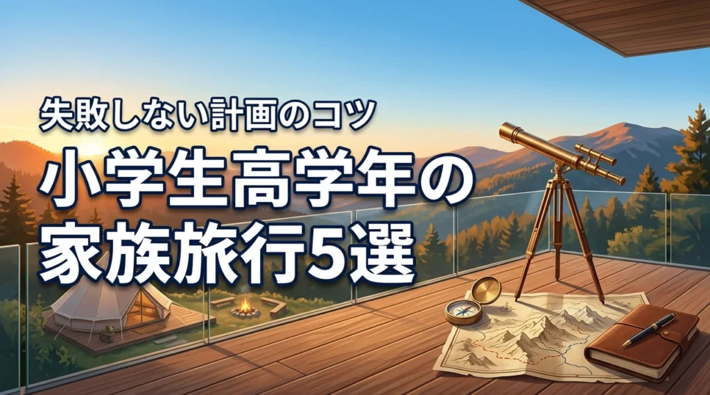 小学生の高学年が喜ぶ家族旅行先5選！最高の思い出を作る計画のコツを詳しく紹介