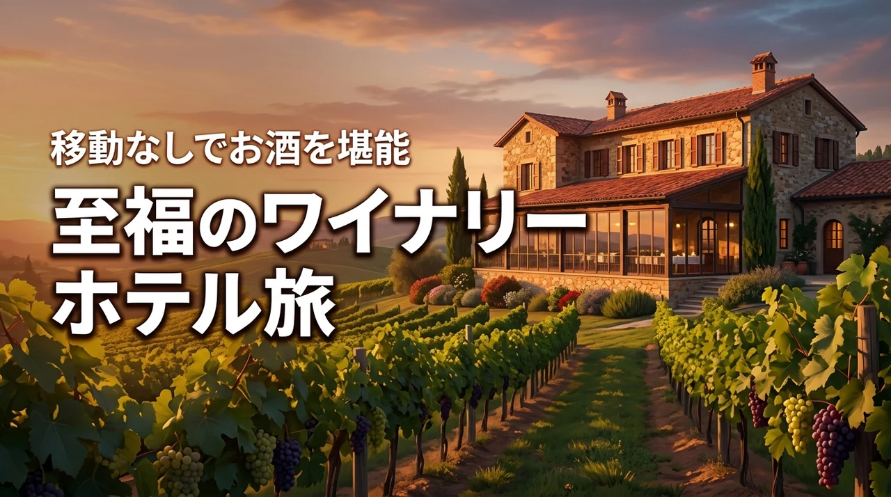 【至福の滞在】ワイナリーのホテルで美食を堪能！移動なしでお酒を楽しむ特別な旅